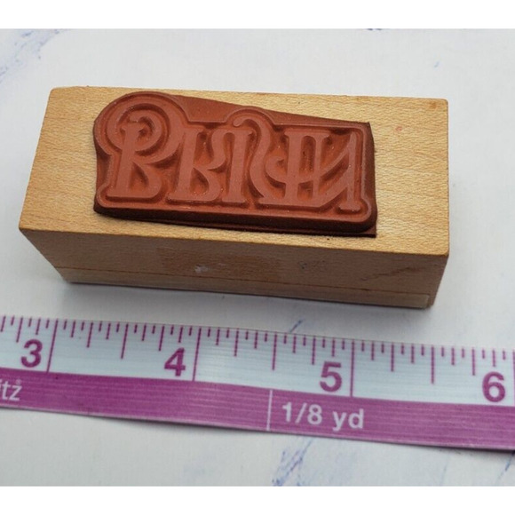 Brisin Fancy Script Wood Mounted Rubber Stamp by All Night Media - Picture 5 of 6